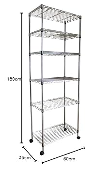 Amazon｜スチールラック 6段 幅60 奥行き35 高さ180cm